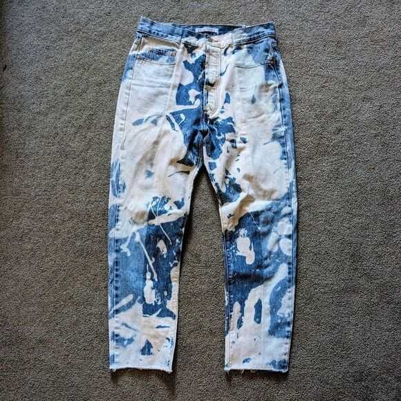 E.L.V. Denim blue /Bleached straight leg high waist (32) - Picture 4 of 5